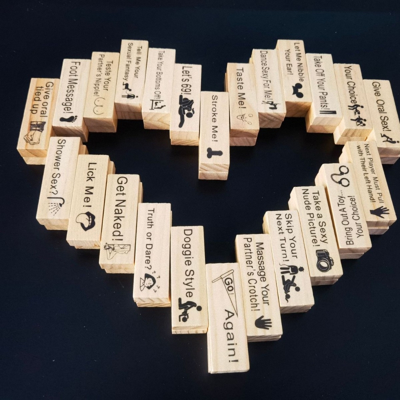 Couple Romantic Game Block Tower