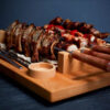 Wooden barbecue tray